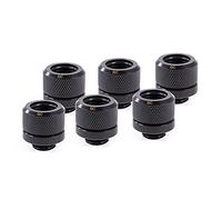 Alphacool 17552 Icicles 14 mm HardTube Screw-On Nozzle G1/4 - Deep Black Sixpack Connection Water Cooling