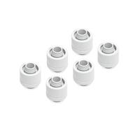 Alphacool 17625 Icicle 16/10 mm Screw-On Nozzle G1/4 White Sixpack Connection Water Cooling