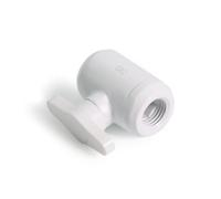 Alphacool 17630 Icicle Ball Valve 2 x G1/4 Female Thread White Water Cooling Connection