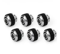 Alphacool Apex Grip 13/10mm SoftTube 6 Pack Fittings - Chrome