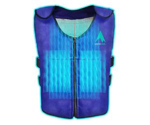 Alphacool Arctic Cooling Ice Vest with Self-Fill Reusable Ice Packs, Khaki, One Size
