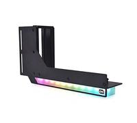 Alphacool Aurora Vertikales GPU Bracket + PCI-E 3.0 x16 Riser Flatband Cable, 21 cm (5 cm Length, GPU Bracket with Riser Cable, Desktop Compatible)