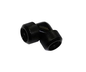 Alphacool compatible Eiszapfen Adapter 90 Grad 16mm AD auf 16mm AD Hardtube - schwarz