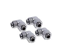 Alphacool Eiszapfen 13/10 mm Compression Fitting 90° Rotatable G1/4-4pcs Set Chrome