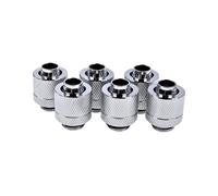 Alphacool Eiszapfen 13/10mm Chrome Compression Fitting - Six Pack