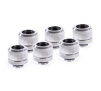 Alphacool Eiszapfen 14mm Chrome Hard Tube Compression Fitting - Six Pack