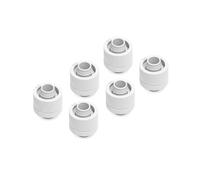 Alphacool 17625 Icicle 16/10 mm Screw-On Nozzle G1/4 White Sixpack Connection Water Cooling