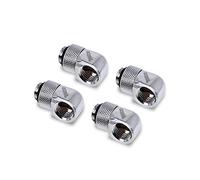 Alphacool Eiszapfen L-Connector Rotatable G1/4 AG to G1/4 IG - 4 Pieces Set Chrome