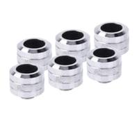 Alphacool Eiszapfen PRO 16mm Hard Tube Chrome Fittings - Six Pack