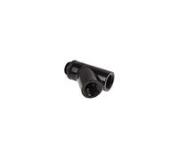 Alphacool Eiszapfen Y-connector 45° - G1/4 rotatable - 2x inside 1x external thread - Deep Black