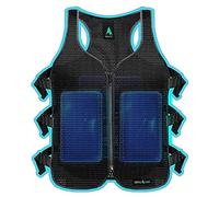 AlphaCool Frosty Mesh Ice Vest for Men and Women - Cooling Vest with Ice Packs, 2 Sets - Three Gel Pad Pockets - Adjustable Straps for Custom Fit Black One Size