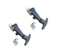 AlphaCraft 2 PCS Medium Elastic Hood Catch Flexible T-Handle Hasp Rubber Draw Latches with Zinc Plated Brackets for Tool Box Vehicle Engine Hood ATV RV Boat