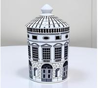 AlphaDesignLuxe Decorative Candle Holder Handcrafted Aromatherapy Candle Jar Italian Designer Décor Fashionable Tabletop Vase Modern Art Female Face Eyes Lips Centerpiece. (Architettura)