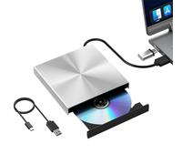 Alphami External Blu Ray DVD Drive Burner, USB 3.0 and Type-C Optical Slim Bluray CD DVD Reader Writter for Laptop Desktop PC Compatible with MacBook OS Windows XP/7/8/10/11 Linux
