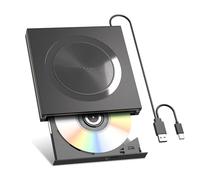 Alphami External CD/DVD Drive for Laptop Desktop - Ultra-Slim Portable DVD/CD Burner, Plug & Play External Optical Drive, High-Speed Data Transfer, Compatible with Windows 11/10/8/7, Mac OS, Linux