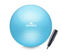 ALPHAPACE Thick Anti-Burst Exercise Ball, Sitting Ball, Training Ball with Air Pump, Ball for Fitness, Yoga, Gymnastics, Core Training, for Strong Back as Office Chair, ICY Blue, 75 cm