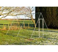 Alphapet Large Heavy Duty Walk In Chicken Run Coop Galvanised Steel Cage suitable for Pets Hens Rabbit Poultry in 2 Sizes (2.5m x 3m | 2.5m x 4m) (2.5m x 4m (Without Cover)), Grey