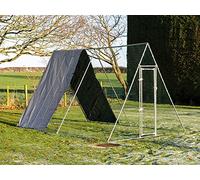 Alphapet Large Heavy Duty Walk In Chicken Run Coop Galvanised Steel Cage suitable for Pets Hens Rabbit Poultry in 2 Sizes (2.5m x 3m | 2.5m x 4m) (2.5m x 3m (With standard cover)), Grey