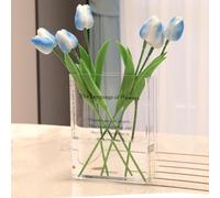 Alpharan Book Vase for Flowers Home Décor,Artistic and Cultural Flavor Decorative Acrylic Clear Vase for Home and Office,Creative Gifts for Book Lovers. (Transparent)