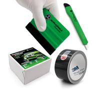 AlphaShield 3M 2080 Decorative Strips, 50 mm Width with Squeegee and Knife, Car Film for Trims, Car, Motorcycle, Decorative Strips, Adhesive Strips, Self-Adhesive, Weatherproof (Matte Black, 5 m