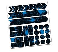 AlphaShield Bicycle Frame Protector - Chain Stays Protection Film Sticker - Carbon MTB BMX Paint Protection - Neon Blue