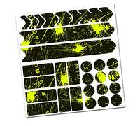 AlphaShield Bicycle Frame Protector, Chain Stays Protection Film, Sticker, Frame Protection, Carbon, MTB, BMX, Paint Protection Film, R159 R161 (03 Racing Neon Yellow)