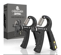 ALPHASKIN© Hand Grips Strengthener with Counter | Forearm Trainer | Workout Kit 2 Pack or 5 Pack | Adjustable Resistance Grip | Strength Trainer for muscle building | home workout
