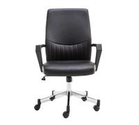 Alphason Basic Tilt Office Chair with Armrest and Adjustable Seat Brooklyn Black