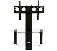 ALPHASON Century 800 mm TV Stand with Bracket - Black, Black,Clear