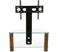 ALPHASON Century 800 mm TV Stand with Bracket - Walnut, Brown,Clear