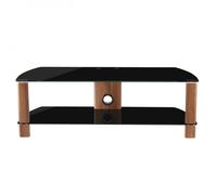 Alphason Century 1200 2 Shelf TV Stand Black Glass, black