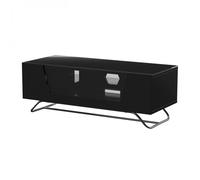 Chromium Tv-Cabinet In Black With Flap