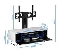 Alphason Chromium Tv-Stand With 1 Flap Black, 1000mm Include Bracket