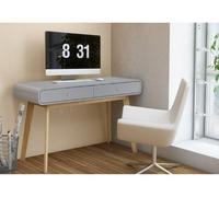 Alphason Dorel Home Cassie 2 Drawer Desk In Oak Look Grey