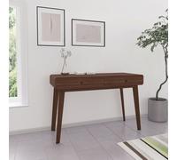 Alphason Dorel Home Cassie Desk In Walnut And Walnut W120 X D50 X H79 Cm