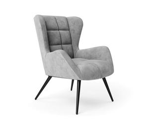 Alphason Dorel Home Dalton Accent Chair In Velvet Grey