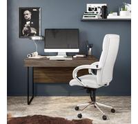 Alphason Dorel Home Dorset Desk In Walnut Look / Dark Grey