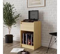 Alphason Dorel Home Oslo Turntable Stand Light Oak / White
