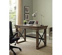 Alphason Dorel Home Wildwood Veneer Desk With 1 Drawer Rustic Grey