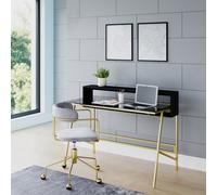 Alphason Morgan Desk - Black/Gold