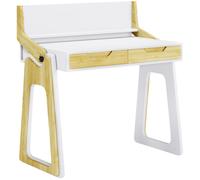 Alphason Dorel Home Palmer Adjustable Office Desk In White / Oak