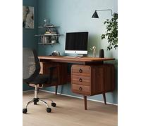 Solstice Eos Desk - Java Wood Effect, Brown