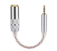 Alphatec 2.5mm Balanced Male to 4.4mm Balanced Female Adapter, Dual-Layer OCC Copper & Silver-Plated Hi-Fi Cable, Pro Audio Conversion Dongle (0.5ft)