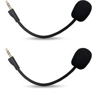 Alphatec 2 Pack Replacement Game Mic for Logitech G Pro & G Pro X Gaming Headset on PS4 PS5 Xbox One PC, 3.5mm Detachable Boom Microphone