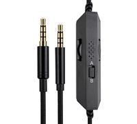 Alphatec G PRO X G233 G433 Replacement Cable, Compatible with Logitech G PRO X G233 G433 Gaming Headsets, 3.5mm Headsets Aux Cord, Inline Mute, Volume Control, 6.6 Ft, Black