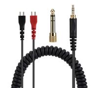 Alphatec HD25 25sp 560 480 430 414 Replacement Audio Cable, Compatible with Sennheiser Headphones, 3.5mm (6.35mm) to 2.5mm Male Stereo Jack Cord, coiled cable, 5 Ft (1.5 meters), Black