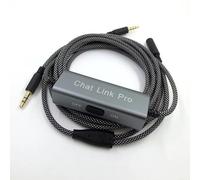 Alphatec Noise-Cancelling Chat Link Pro Cable, Compatible With Elgato HD60 S+/HD60 S/HD60 Pro/HD60 X/4K/HD60 and Game controllers, Metal Case, in-line Isolator, 8.53ft, Black