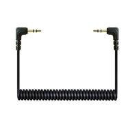 Alphatec Replacement SC2 Coiled Microphone Cable for Cameras Video Recorders, 3.5mm Stereo TRS Male to 3.5mm Male Stereo TRS Adapter, Compatible with Canon Nikon DSLR SLR Camera etc