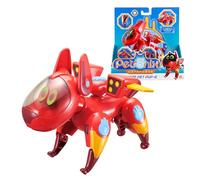 AlphaToys Petronix Defenders - Transforming Max Mode Pet Pup-E 12 cm Toy Figure for Kids, Transforming Robot Dog with Fold Out Wings