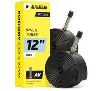 Alphatrail Bicycle Inner Tube AirFusion 12 Inch AV Schrader Valve 2x Set with Mobility Guarantee I Compatible Bike Tyres Continental, Conti, Schwalbe, Maxxis & Michelin Bike Tube